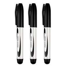 3개/몫 검은 영구 오일 마커 펜 토큰 종이 금속 유리 사무실 학교 용품 대용량, 3pcs black