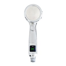 윈프라이스 LED 터치 온도체크 4way 필터 샤워기, 실버, 1개