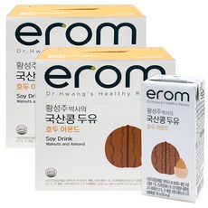 이롬 황성주 박사의 국산콩 두유 호두와 아몬드 200ml 16개입 2박스, 190ml, 32개