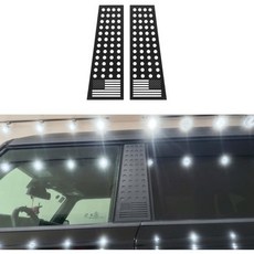 포에트리샤오 B 필러 데칼 알루미늄 합금 창문 중앙 패널 커버 2021-2023 포드 브롱코용 브롱코 액세서리 미국 국기