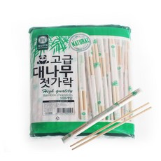 올스 고급 대나무젓가락 100개입 1팩 비닐개별포장, 1개