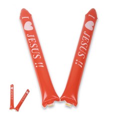 [엠유종합상사] 선교풍선 선교용풍선 교회막대풍선 말씀 막대풍선 교회용 레드