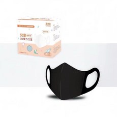 友你*康匠 兒童立體彈性棉口罩 (慵懶貓 羅伯兎 甜點車車), 兒童立體黑色-彈性棉, 1個, 50片