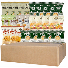 아미푸드 군대 군용 건빵 7종 종합세트 23봉지 쌀 밀 야채 참깨 땅콩 곡물 미니밀 간식