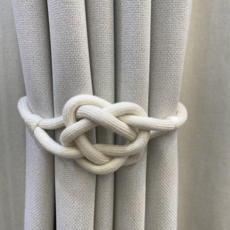 코지앳홈샵 - 매듭꼬임 자석 커튼타이백, 아이보리2P
