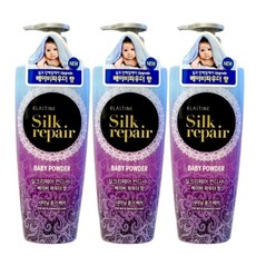 엘라스틴 실크 리페어 컨디셔너 베이비파우더 향, 550ml, 3개