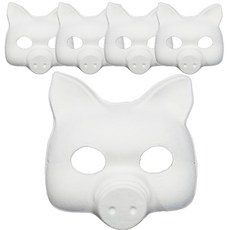 키득키득 종이탈 돼지 고무줄 포함, 5개, 단일