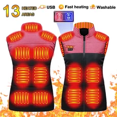 21 지역 가열 조끼 자켓 여성 겨울 스마트 난방 조끼 야외 유연한 열 의류 겨울 따뜻한 야외 하이킹 낚시