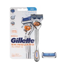 질레트 스킨가드 스킨텍 매뉴얼 플렉스볼 면도기 + 여분날 2P 1세트, 1개입, 1개