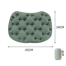 하이레저 휴대용 에어 방석 등산 캠핑 피크닉 초경량 수납기능 쿠션, 그린