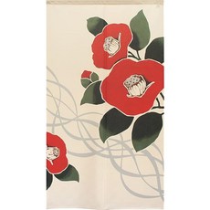 Noren Kobo 노렌코보 유선동백 일본식 인테리어 가림막 커튼 85x150cm