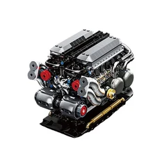 W16 기계 엔진 모델 키트 801개 부품 조립 세트 움직이는 피스톤 포함 성인용 교육용 공학 장난감, 02 YC556 without box