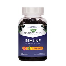 네이쳐스웨이 삼부커스 엘더베리 감기 독감 면역력 지원 구미 젤리 어린이 키즈 캐나다 직구, 6개, 60정