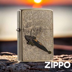 ZIPPO 金屬魚-真魚甬防風打火機 ZA-6-F20 雷雕雙面加工, 1個