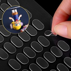 피규어 인형 설치 고정 투명 양면 강력 접착 테이프 스티커 바닥 고정 전도 파손 방지 자동차 장식 고정용, A_소형, 1개