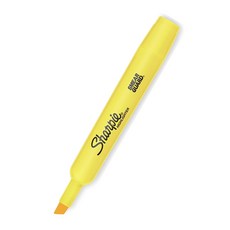 샤피 탱크 형광펜, 2개, 파스텔 옐로우