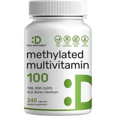 Deal Supplement 올인원 종합비타민 미네랄 TMG MSM 코큐텐 엽산 240정