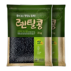 현대농산 검정 렌틸콩 블랙 렌즈콩 2kg, 2개
