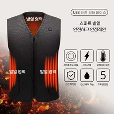 2026 발열 조끼 고급형 슬림 헴라인 3단 온도조절 라이딩 USB 겨울조끼