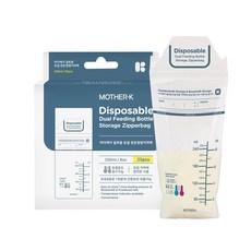 韓國 MOTHER-K 溫感拋棄式奶瓶袋 250ML 拋棄式奶瓶內袋 補充包 免洗奶瓶內袋 母乳袋 奶粉袋 K-MOM, 1個, 250mlx25入 / 6609, 透明