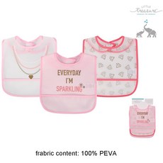 luvable friends 嬰幼兒雙面防水圍兜3入組 鑽石項鍊, 1個