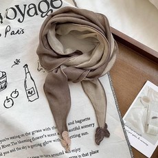 圍巾絲巾女韓國時尚百搭純色棉麻裝飾小領巾絲巾扎發三角巾包頭巾