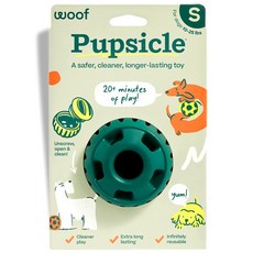 WOOF Pupsicle - 강아지를 바쁘고 산만하게 하는 오래 지속되는 인터랙티브 강아지 장난감 - 강아지에게 안전 - 지저분하지 않은 디자인 - 소형견을 위한 4.5-11., 초록색