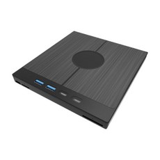 GHSHOP USB 3.0 Type C 외부 DVD 드라이브 외부 컴퓨터 CD 드라이브 휴대용 컴퓨터 CD 작가 DVD 컴퓨터 여행 홈, 14.5cmx15.5cmx1.5cm, 검은색, pp, 1개