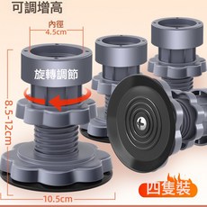 洗衣機腳墊通用減震防滑防震墊墊高增高防潮冰箱波輪滾筒靜音穩固, 1個, A款(4個裝):如圖