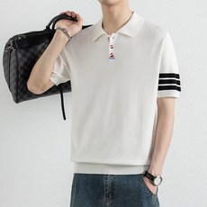 网球服T恤速乾t卹速乾衣男男冰絲短袖男式純棉美式夏季寬鬆老錢風男裝白色男士襯衫情侶薄款防曬衣輕奢潮流上衣男生夏日休閒穿搭涼感短袖舒適透氣M26304T恤