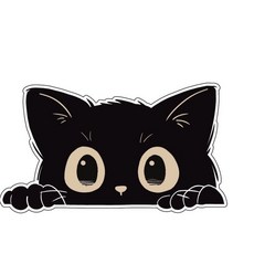 태쓰 자동차 스티커 흠집커버 스크래치 커버 차량 반창고 노트북스티커, 검은고양이2장, 1세트 검은고양이2장, 1세트