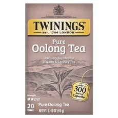 트와이닝스 퓨어 우롱차 티백 20개 1.41 온스 (40 g) Twinings Pure Oolong Tea 20 Tea Bags 1.41 oz (40 g), 1개, 1개입