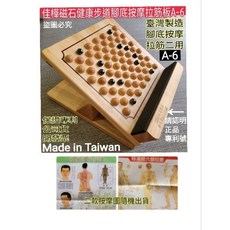佳樺 MIT磁石健康步道腳底按摩原木拉筋板 A-6 穴位按摩圖, A-6磁石健康步道按摩+按摩圖