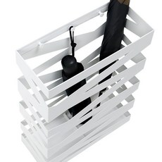 雨傘收納架 大容量北歐簡約鐵藝移動雨傘置物架 辦公室銀行進門口家用傘架, 白色, 1個