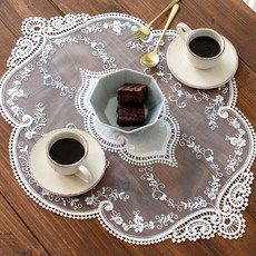 개인 소 다용도 식탁 품받침 꽃레이스매트 44122pc 1(EA)
