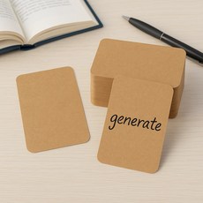 상상페이퍼 무지 양면 단어카드 100매x2세트(크라프트지)+그릿커머스Shop, 빠른배송