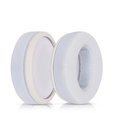 花蓮出貨 for ATH WS660BT 耳罩 耳墊 耳機套 耳機罩 頭戴式耳機保護套 替換配件 海綿墊, 白色網布款-6, 1個