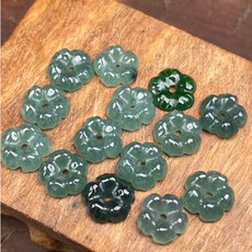 采禪手作 A1192 天然翡翠 危料 花9.2*3.4mm(綠厚度1.5mm), 單個,綠色厚度1.5mm, 1個