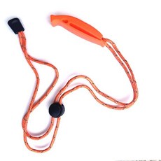 戶外登山求生高分貝高音口哨帶掛繩, 1個, 橘色