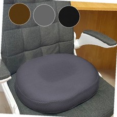 허리 골반 착석 편안함 메모리폼 링형 방석 책상 컴퓨터 장시간 앉기 쿠션, 블랙, 1개