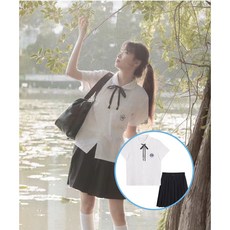 SaturdayWear 감성 대만 교복 세트(상의 치마 넥타이)