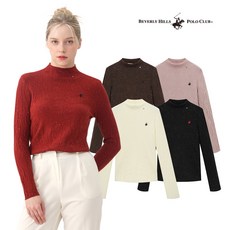 비버리힐스폴로클럽 비버리힐스클럽 여성 링클 스파클링 하프넥 니트 TK289 _