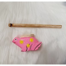 회전 개구리 울음 소리 악기 어린이 교육용 악기 유치원 어린이집, 핑크 개구리소리 악기, 1개