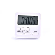 다기능 주방 액세서리 LCD 디지털 디스플레이 수면 조리 알람 시계 스톱워치 주방 타이머 (점멸등 포함), 03 white, 1개