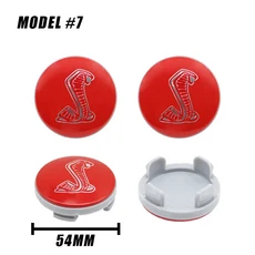 호환 4개 54mm 차량 휠 센터 캡 허브캡 커버 엠블럼 (포드 포커스 Mk2 Mk3 피에스타 몬데오 S-MAX 머스탱, 04 54mm Model 7 Snake