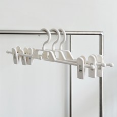 뉴앤룩 소프트 옷걸이 바지걸이 치마걸이, 5개, 바닐라 5개