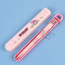 산리오 마이멜로디 숨바꼭질 슬라이드 젓가락 케이스 세트 16.5cm