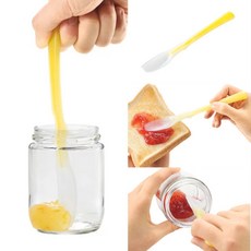 下村企販 日本製 矽膠軟勺 果醬勺 抹刀 燕三條 果醬抺刀 奶油刀 攪拌匙 果醬匙 長匙湯匙 早餐刀 果醬刀, 1個, 現貨