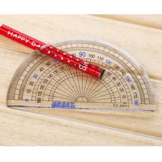 180˚ 반원 각도기 초등수학 도형 제도용 초등과학 측정 방과후