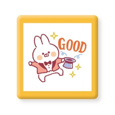 MIND WAVE 夢小兔 GOOD 方形浸透印章, 1個